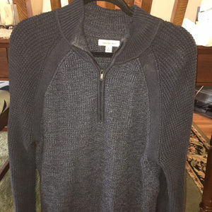 Calvin Klein Knit Navy Sweater 1/4 Zip (L)